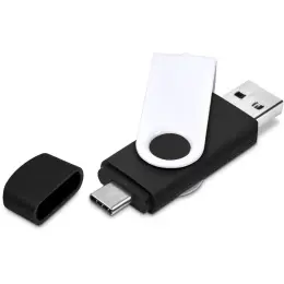 Shuffle Gyro Black Flash Drive Solid White